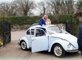 1960s Beetle wedding car in Portsmouth