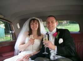 Classic wedding car in Richmond