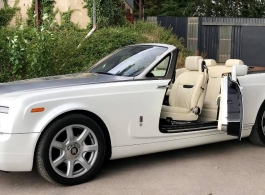 Convertible Rolls Royce Phantom for weddings in Paignton