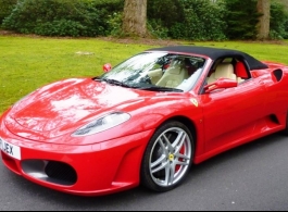 Red Ferrari for weddings in Winchester