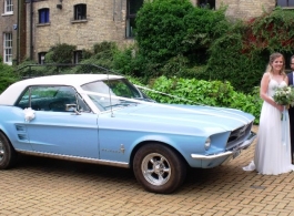 1967 Mustang for weddings in Cambridge