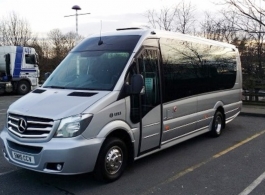 Silver Mercedes Mini Bus for wedding hire in London