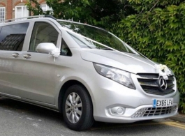 Silver Mercedes MPV for wedding hire in Central London