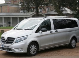 Silver Mercedes Viano for wedding hire in London