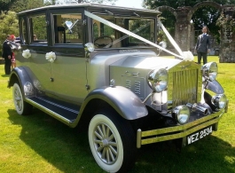 Vintage wedding car for hire in Horsham