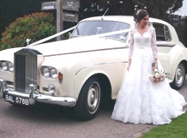 White Rolls Royce Cloud for weddings in London