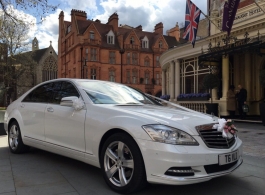 White Mercedes S Class for weddings In London